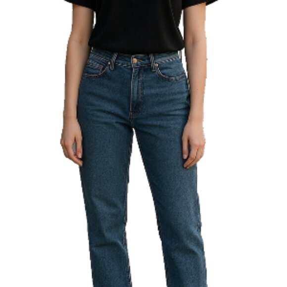 Focus Lifestyle Womens Jeans Sz 10 Blue Denim Slim Fit Stretch Plain Back Pocket - Picture 1 of 13